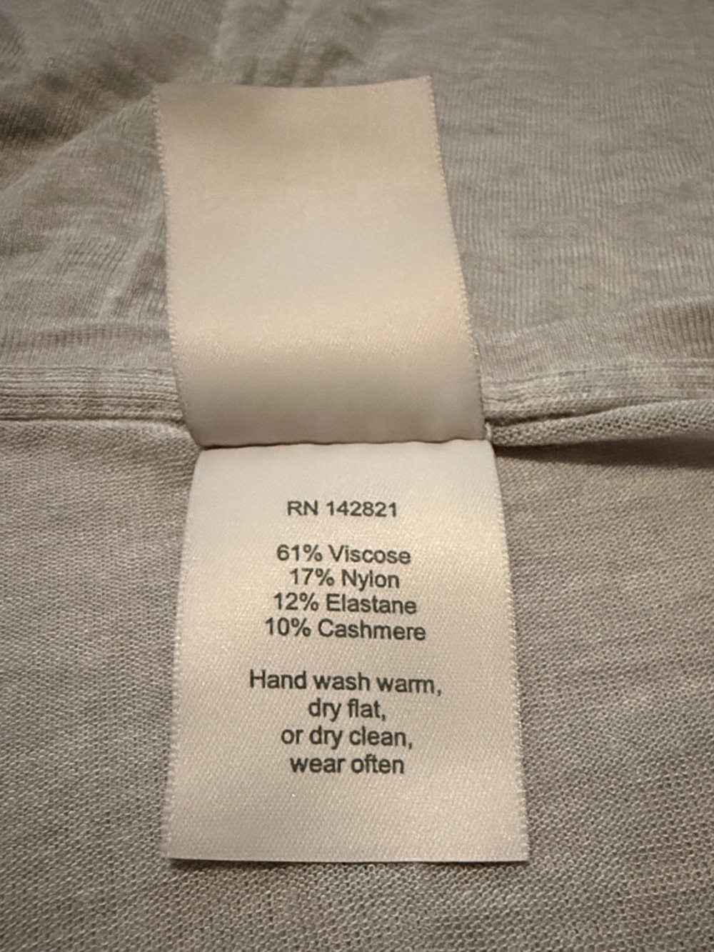 Negative Underwear Heather Gray Fino Featherweight Cashmere Blend Boyfriend Tee - Picture 8 of 10